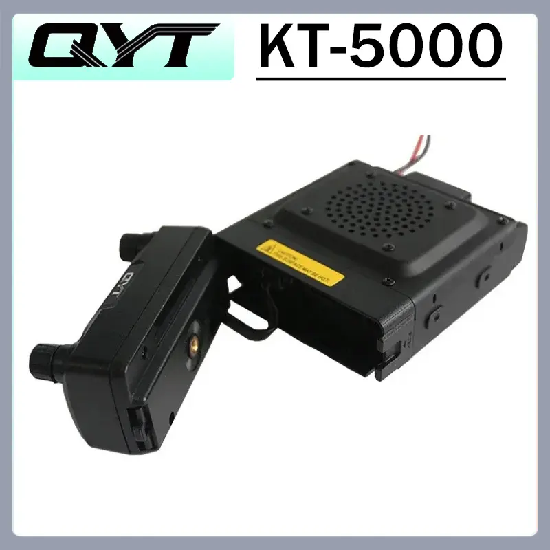 QYT KT-5000 Car Mobile Radio Separated Panel 25W 10KM VHF/UHF 136-174MHz & 400-480MHz Mini Two Way Radio Color FM Walkie Talkie
