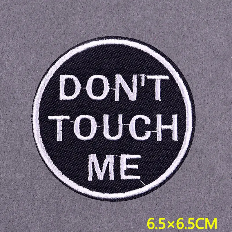 Black Humor Embroidered Patches On Clothes Stripes DIY Funny Slogan Patch Iron On Patches For Clothing Badges On Backpack Decor