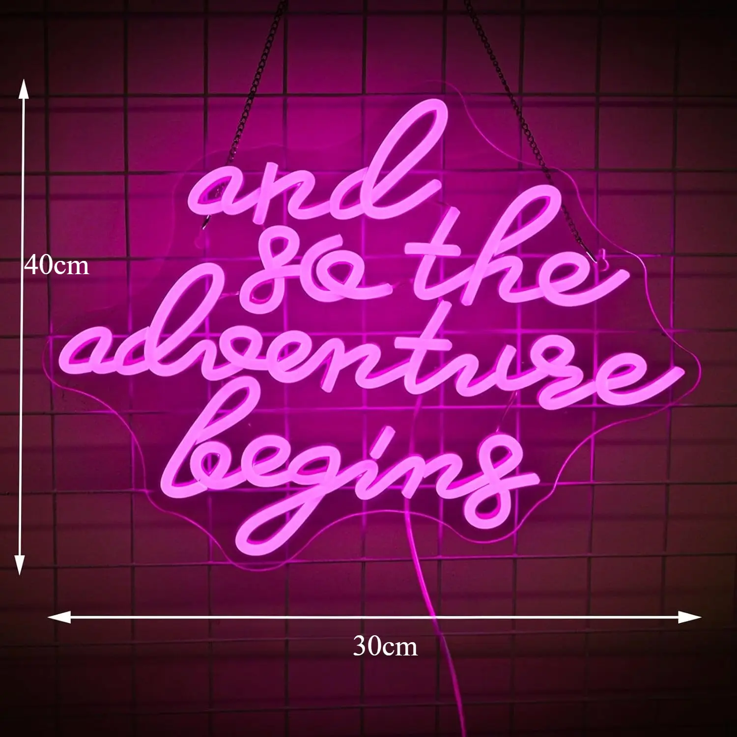 And So The Adventure Begins Neon Light USB Powered for Dating Club Party Women's Clothing Store Cake Shop Beauty Shopwall Decor