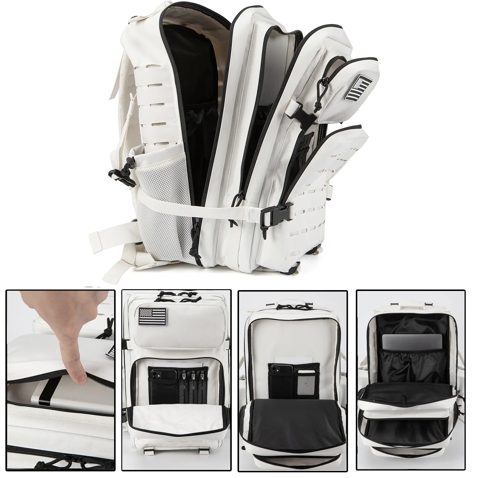 25L/45L Tactical Backpack for Women/men School Bag Gym Rucksack with Dual Cup Holder bags for womens Hiking Backpacks