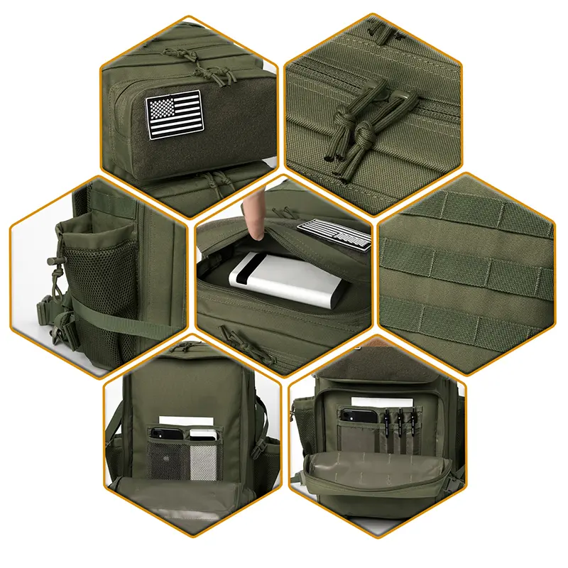 45L Tactical Backpack survival Bag Hunting MOLLE Backpack GYM For Men EDC Outdoor Hiking Rucksack Witch Bottle Holder