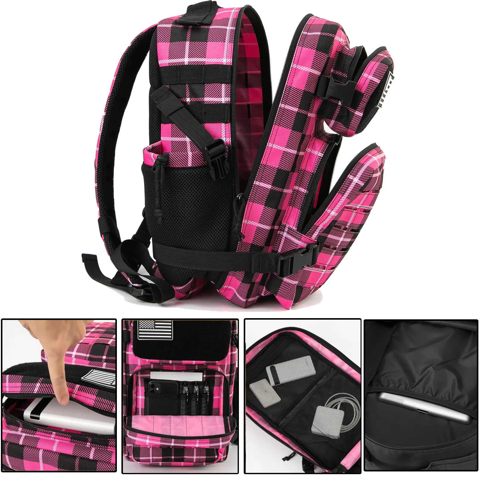 25L/45L Tactical Backpack for Women/men survival Laser Cut Molle Daypack School Bag Gym EDC Rucksack with Dual Cup Holder