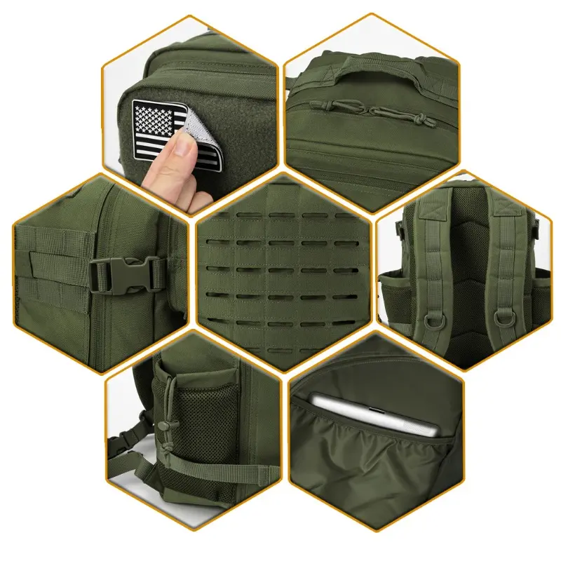 25L/45L Tactical Backpack for Women/men survival Laser Cut Molle Daypack School Bag Gym EDC Rucksack back pack