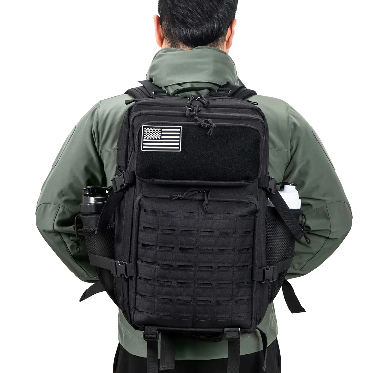 25L/45L Tactical Backpack for Women/men survival Laser Cut Molle Daypack Gym Rucksack School Bag with Dual Cup Holder back pack