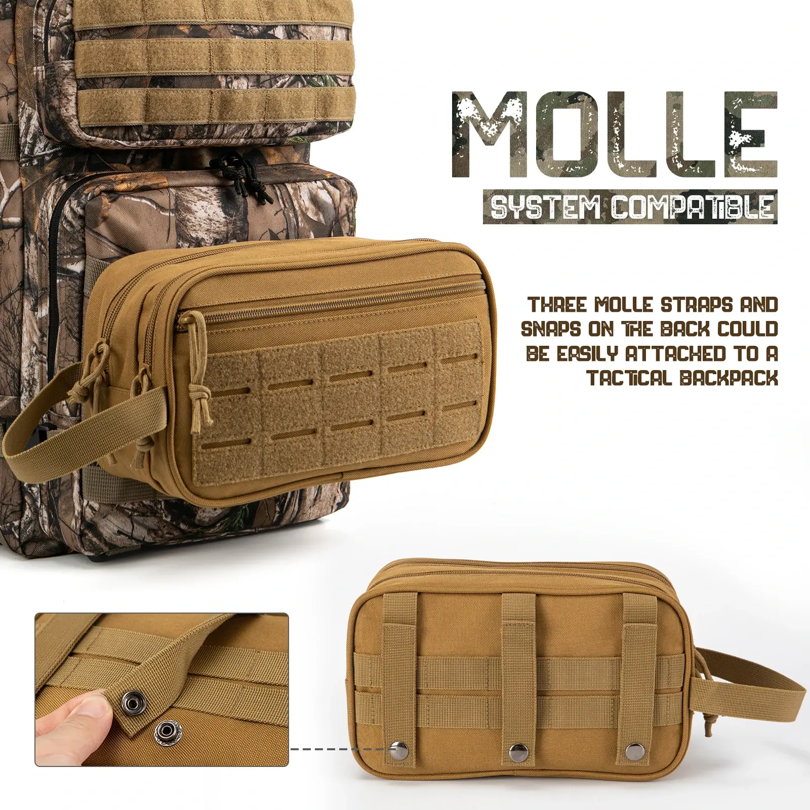 Tactical Toiletry Bag For Men Hygiene Bag Mens Shaving Kit Travel shower Makeup pouch cosmetic organizer bags Tool Molle Pouches