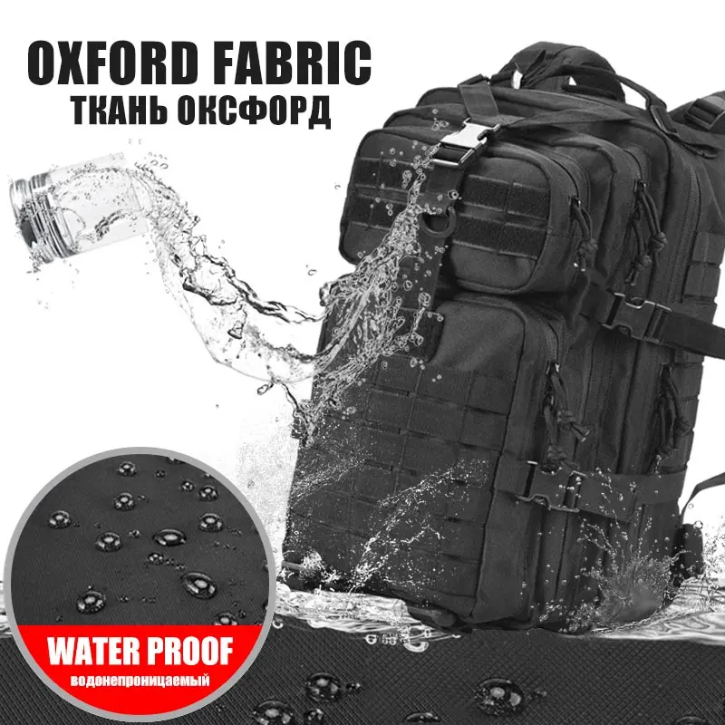 30/45L Man Tactical Backpacks HkingTraveling Bags Survival Outdoor 3P Assault Pack EDC Molle Pack For Trekking Hunting Bag