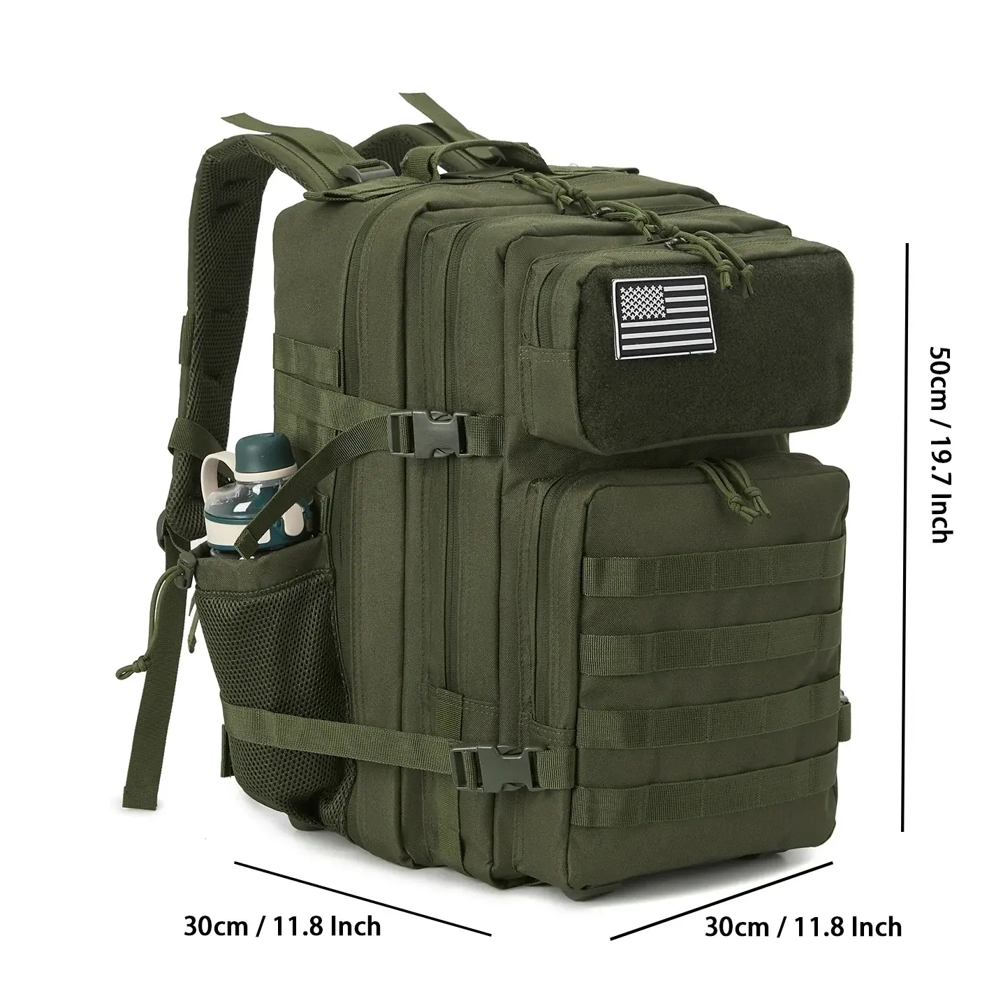 45L tactical backpack for outdoor sports hiking climbing travel with bottle holder travel backpacks camping gear for women/men