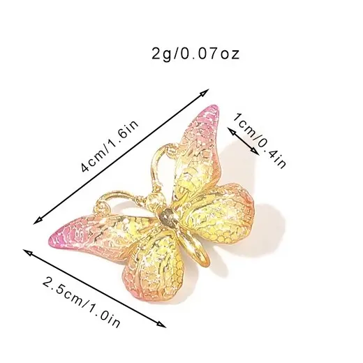 5/10/15pcs Sweet Gradient Color Butterfly Hairpin Super Fairy Three-dimensional Girl Headdress Cute Clip Hair Accessories