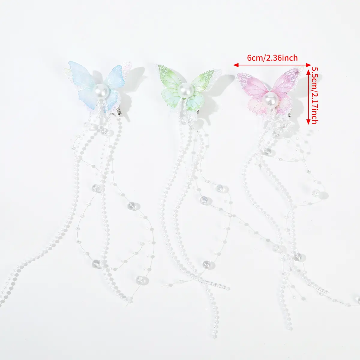 Butterfly Tassel Hairpin Women Dance Braided Styling Hair Clip Headwear Hair Accessories Girls Summer Sweet Side Clip