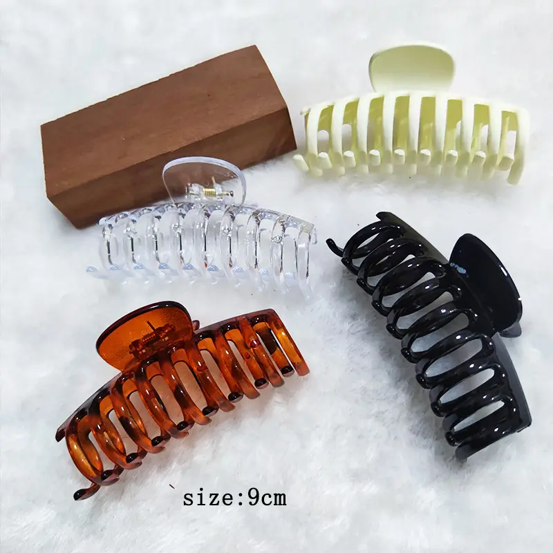 3/4Pcs Korean Large Matte Frosted Acrylic Hair Claws Bath Hair Clips Hairpins Barrette Headwear For Women Hair Accessories Set