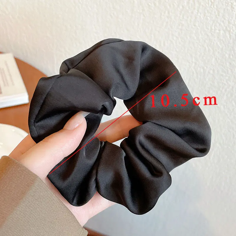 French Style Women Silk Scrunchie high sense Solid Color Hair Bands ladies Sports Dancing Ponytail Holder Hair Accessories Ties