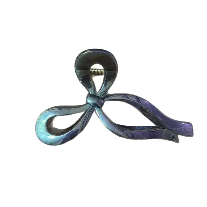 AISHG Pearlescent Bow Crab Hair Clip for Women Jelly Claw Clips Scissors Shape Clamp Barrette Hairpin Girls Hair Accessories