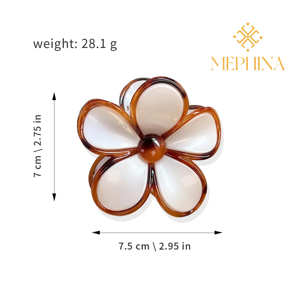 MEPHINA Classy Hair Claw Clips Flower Hair Claws Montage Hair Clips Vintage Hair Pins Elegant Hair Claws Accessories for Women