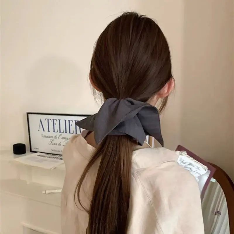 1pc Korean striped fabric square scarf, large intestine headband, low temperament ponytail headband hair accessory
