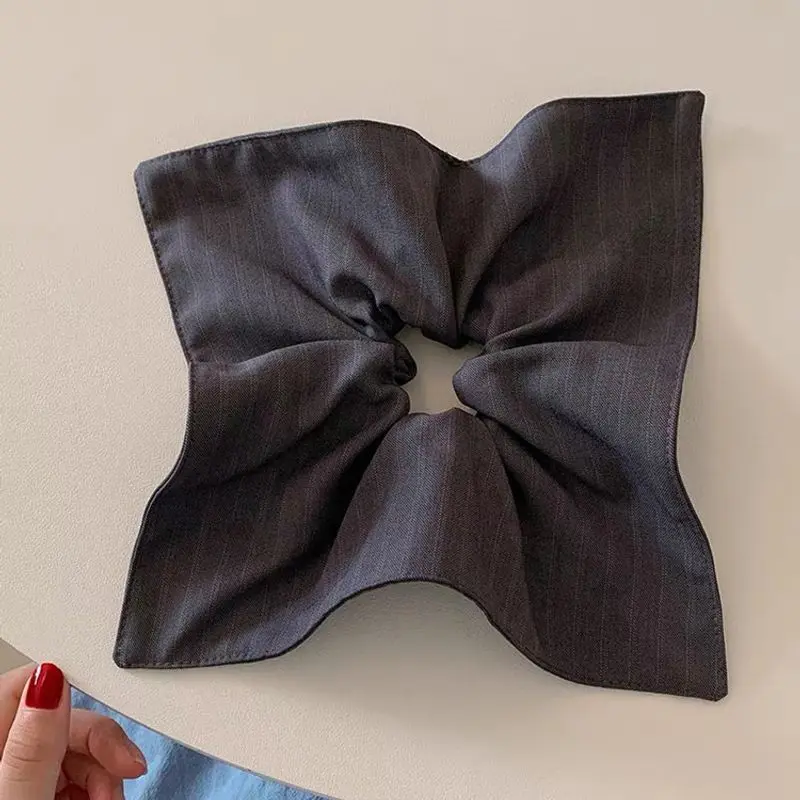 1pc Korean striped fabric square scarf, large intestine headband, low temperament ponytail headband hair accessory