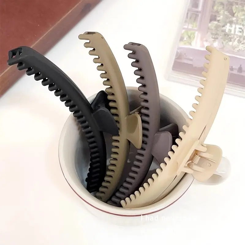 Solid Long and Slender Hair Claw For Women Long Hair Holder Tight Claw Clip Headband Hair Clip Hairpin Fashion Hair Accessories