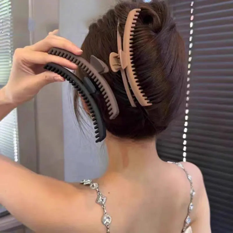 Solid Long and Slender Hair Claw For Women Long Hair Holder Tight Claw Clip Headband Hair Clip Hairpin Fashion Hair Accessories