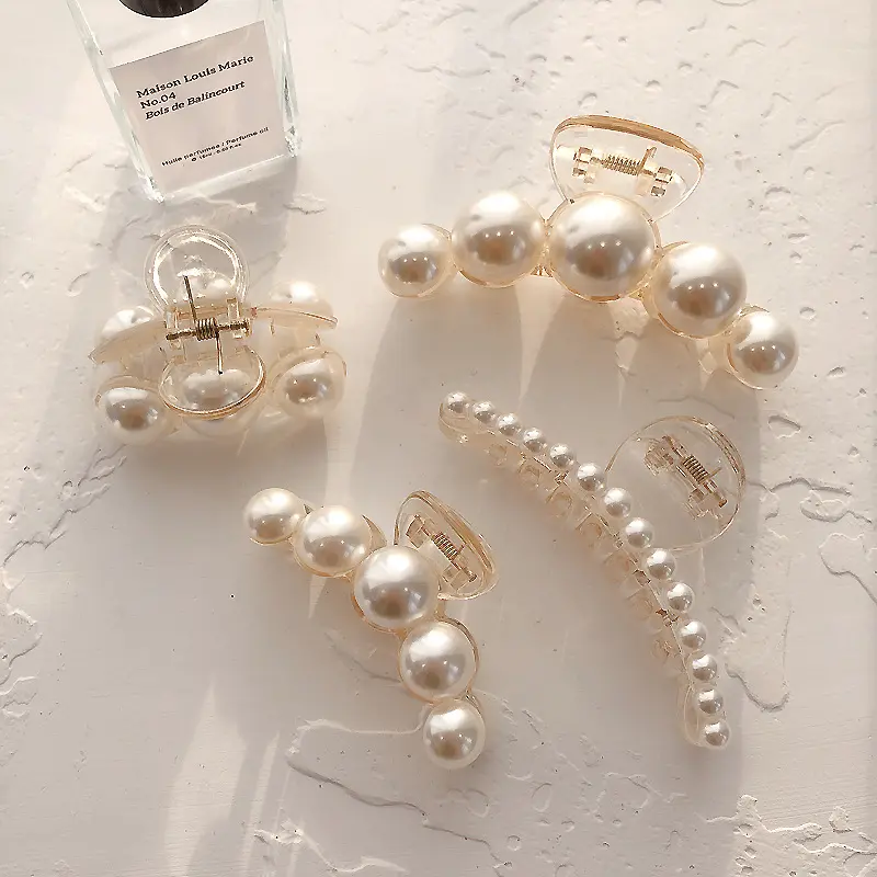 17 Styles Big Pearl Hair Claws Woman Hairpins Hair Clips Hair Accessories Girl Hair Crab Headwear Hairgrip Fashion Barrettes
