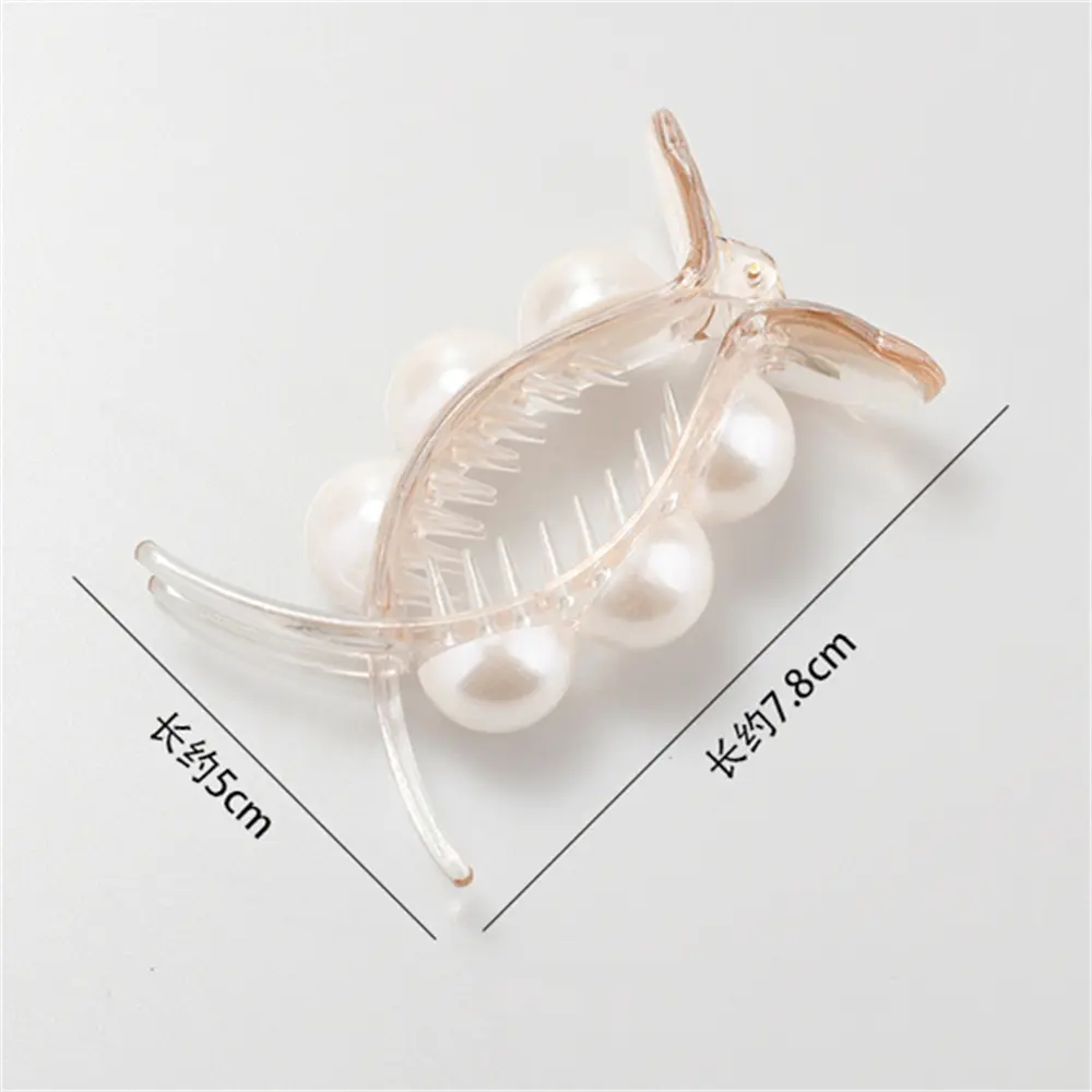 New Pearl Hair Claw Clip For Women Meatball Head Fixed Hair Styling Tools Hairpin Accessories Grab Clip Jewelry