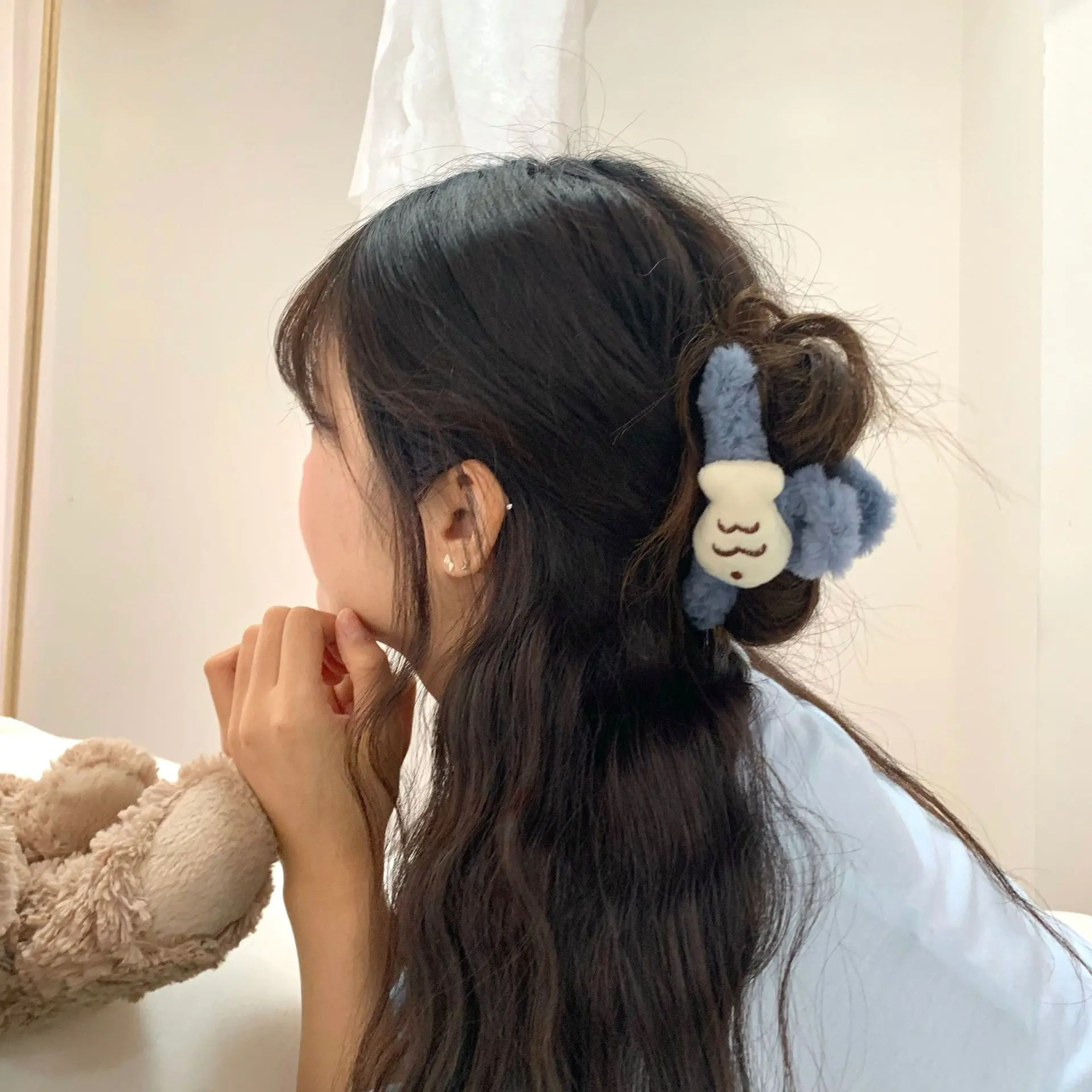 New Cartoon Doll Hair Clips For Women Cute Little Fish Plush Hair Clamp Back Head Tie Hairpin Fashion Girls Hair Accessories
