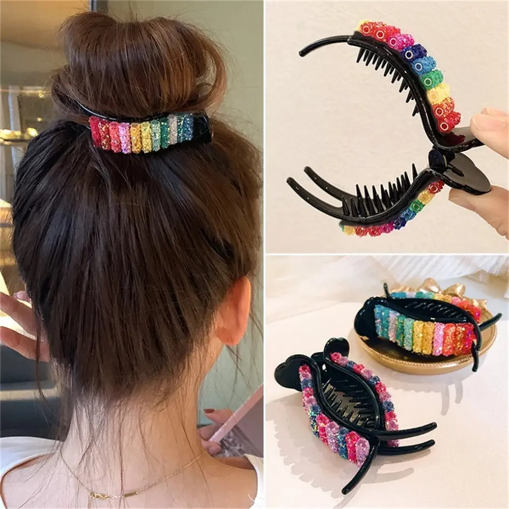 New Pearl Hair Claw Clip For Women Meatball Head Fixed Hair Styling Tools Hairpin Accessories Grab Clip Jewelry
