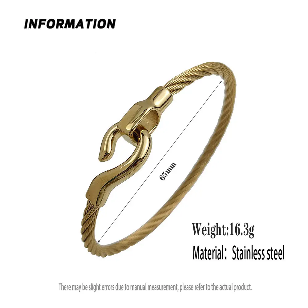 Stainless steel high-end circular hook hook bracelet wrist accessory waterproof accessory gift for mom