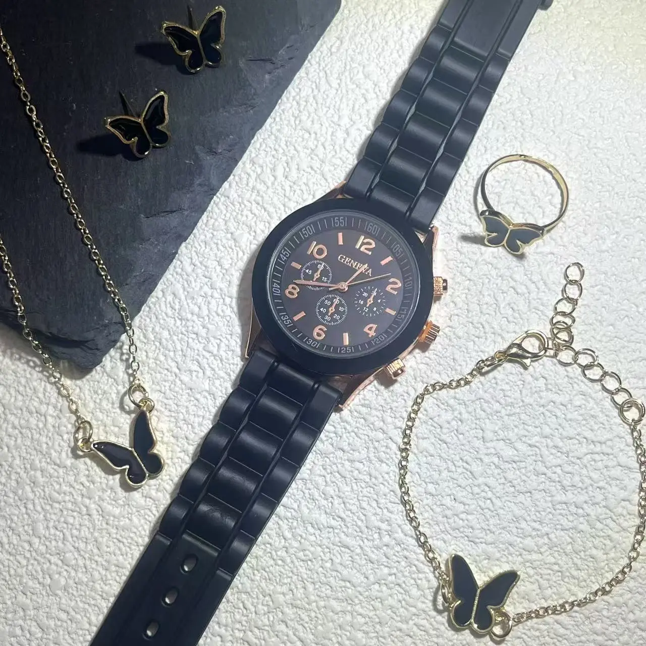 2025 Fashion Chic Design Women Men silicone rubber Width Strap combination Fashion Party Birthday Valentine's DayGift