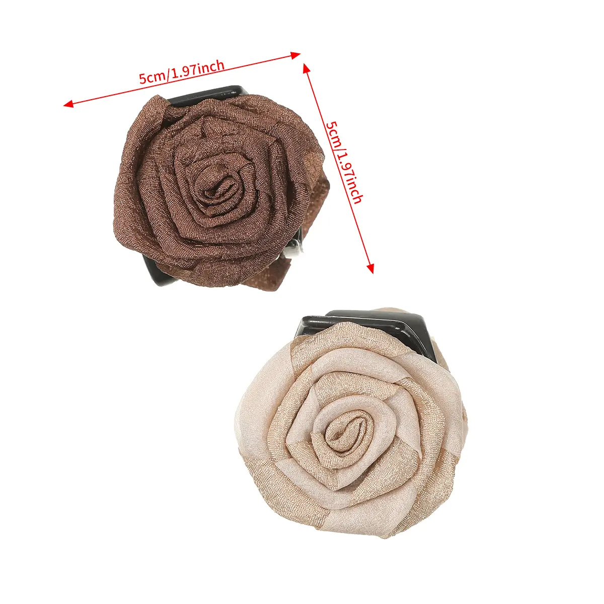 AWAYTR Linen Flowers Hair Claws Farbic Ponytail Hair Clips Crab For Women Girl Gift Hair Accessories Valentine Headwear