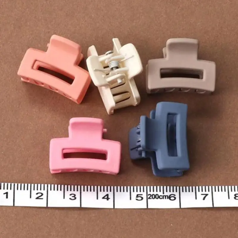 20 PCs Solid Color Matte Hollow Hair Claw Clip Candy Color Catch Barrettes Stylish Hair Accessories Suitable for Women
