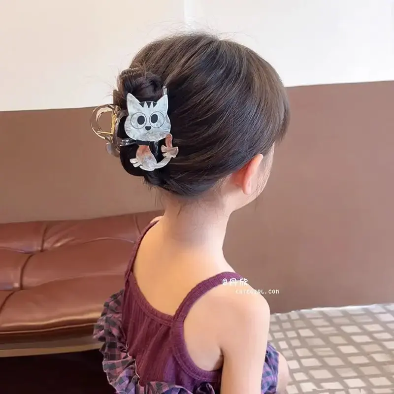 New Cute Cat Hair Claw Clip Girls Updo Barrettes Kids Women Clip Claw Clamp Headwear Girls Kids Hair Accessories