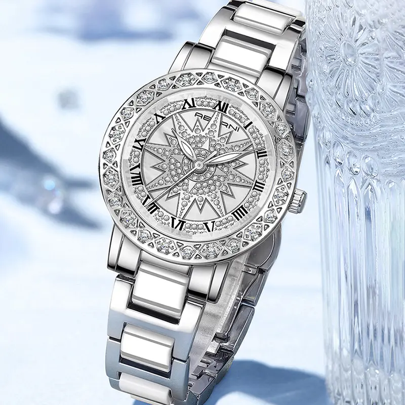 Rotation Dial High Quality Women Watches Silver 2025 New Arrival Top Brand Luxury Ladies Wrist Watches For Female Clock With Box