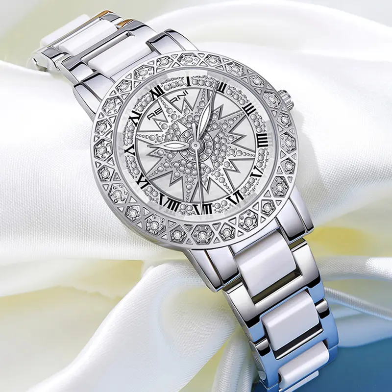 Rotation Dial High Quality Women Watches Silver 2025 New Arrival Top Brand Luxury Ladies Wrist Watches For Female Clock With Box
