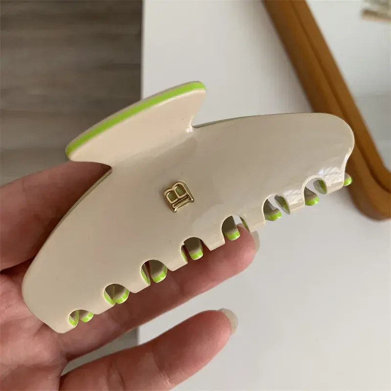 1Pcs New Acetate Sheet Hair Clip Letter Shark Clips Headband For Women Vintage Korean Hair Clip Sweet Hairpin Hair Accessories