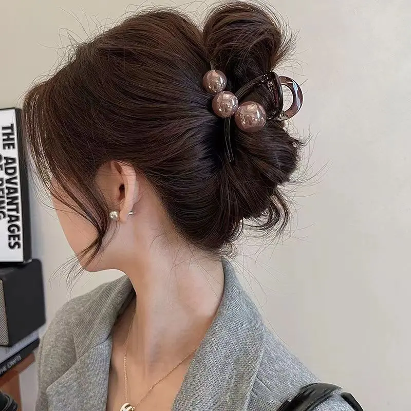 Korea Pearls Cross Hair Claws Crabs For Women Girls Sweet Hair Ornament Barrettes Hair Clips Hairpin Fashion Hair Accessories