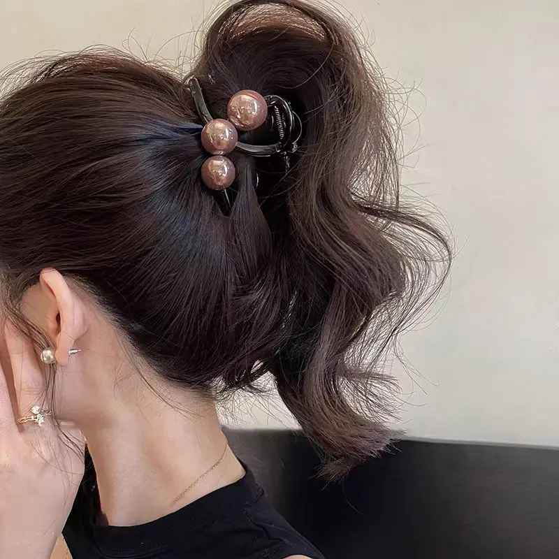 Korea Pearls Cross Hair Claws Crabs For Women Girls Sweet Hair Ornament Barrettes Hair Clips Hairpin Fashion Hair Accessories