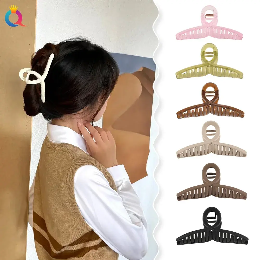 11-13cm Vintage Cross Hair Clip Large Barrette Crab Hair Claws Bath Ponytail Clip for Women Girls Claw Clip Hair Accessories