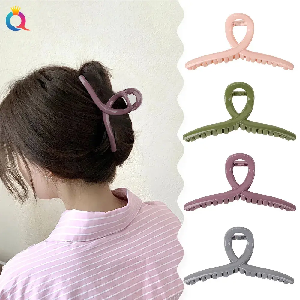 11-13cm Vintage Cross Hair Clip Large Barrette Crab Hair Claws Bath Ponytail Clip for Women Girls Claw Clip Hair Accessories