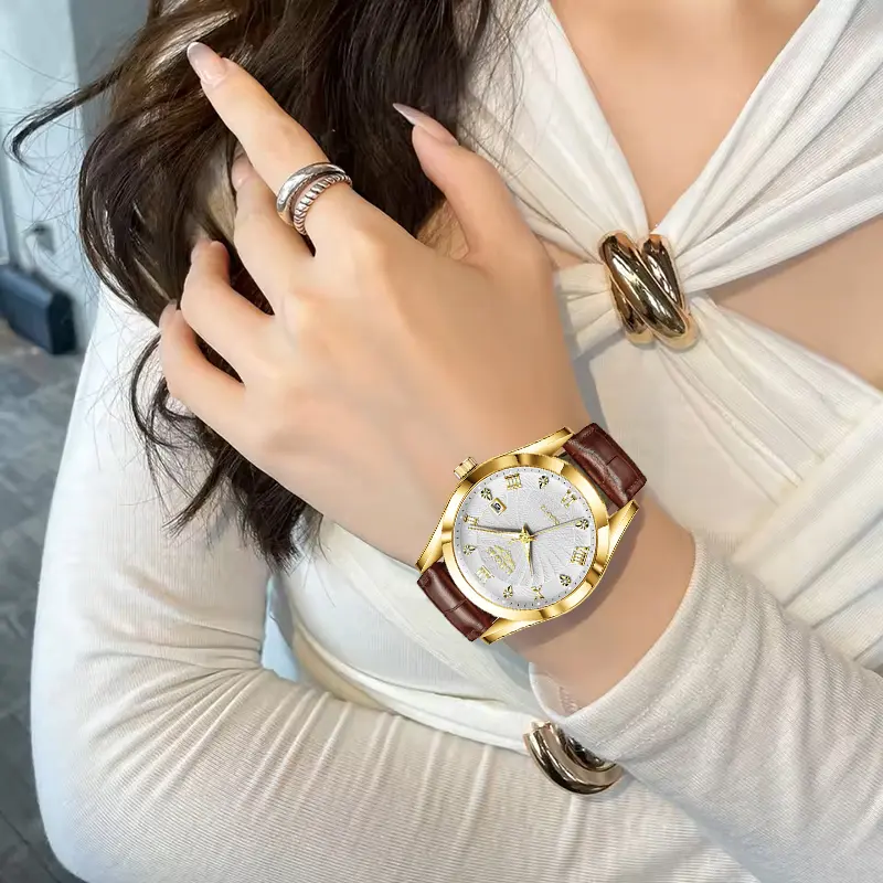 LIGE Women Watch Fashion Leather Military Sport Waterproof Watches For Women Top Brand Luxury Women's Bracelet Watch Reloj Mujer