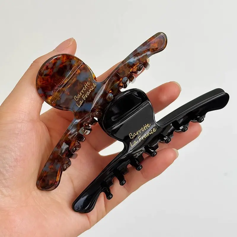 Women Acetate Leopard Hair Claw Hair Claws Chic Barrettes Crab Hairpins Styling Clips Girls Lady Headwear Hair Accessories