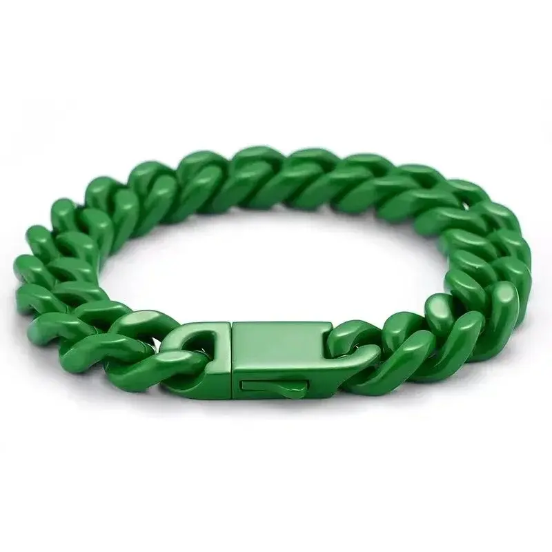 Original Stainless Steel  Design Niche Ins Style Color Titanium Steel Couple Hip-hop Cuban  Fashion Bracelet Rap Accessories