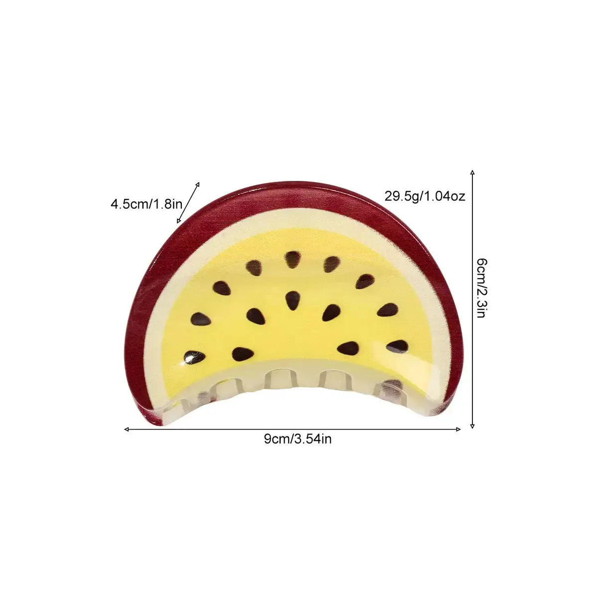 1Pcs Big Fruit Printing Grab Clip Simple Temperament Premium Feeling Shark Clip Women's Headdress Hair Accessories