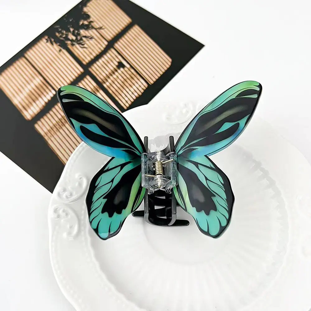 1Pc Big and Elegant Butterfly Hair Claw Clips,Colorful Claw Clips Accessories for Women Thin and Medium Hair，styling accessories