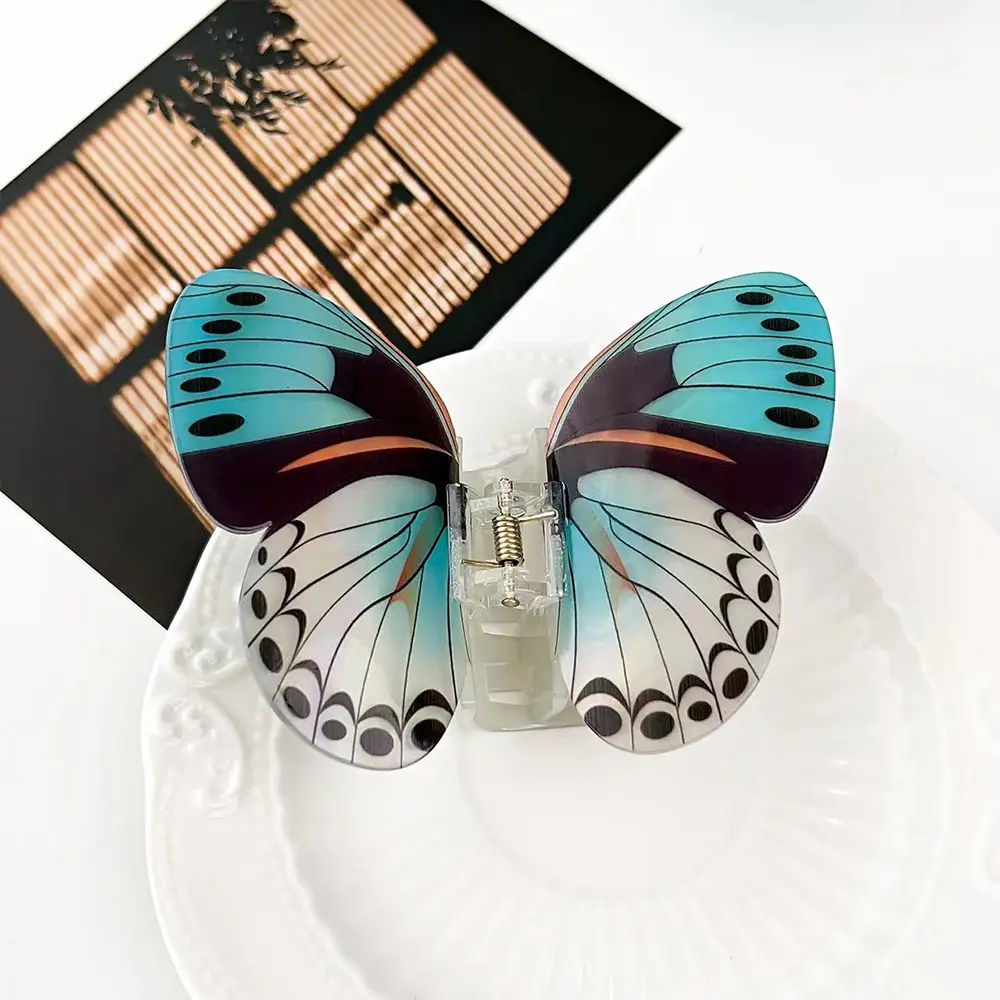 1Pc Big and Elegant Butterfly Hair Claw Clips,Colorful Claw Clips Accessories for Women Thin and Medium Hair，styling accessories