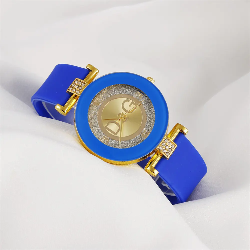 Simple black white quartz watches women minimalist design silicone strap wristwatch big dial women's fashion creative watch