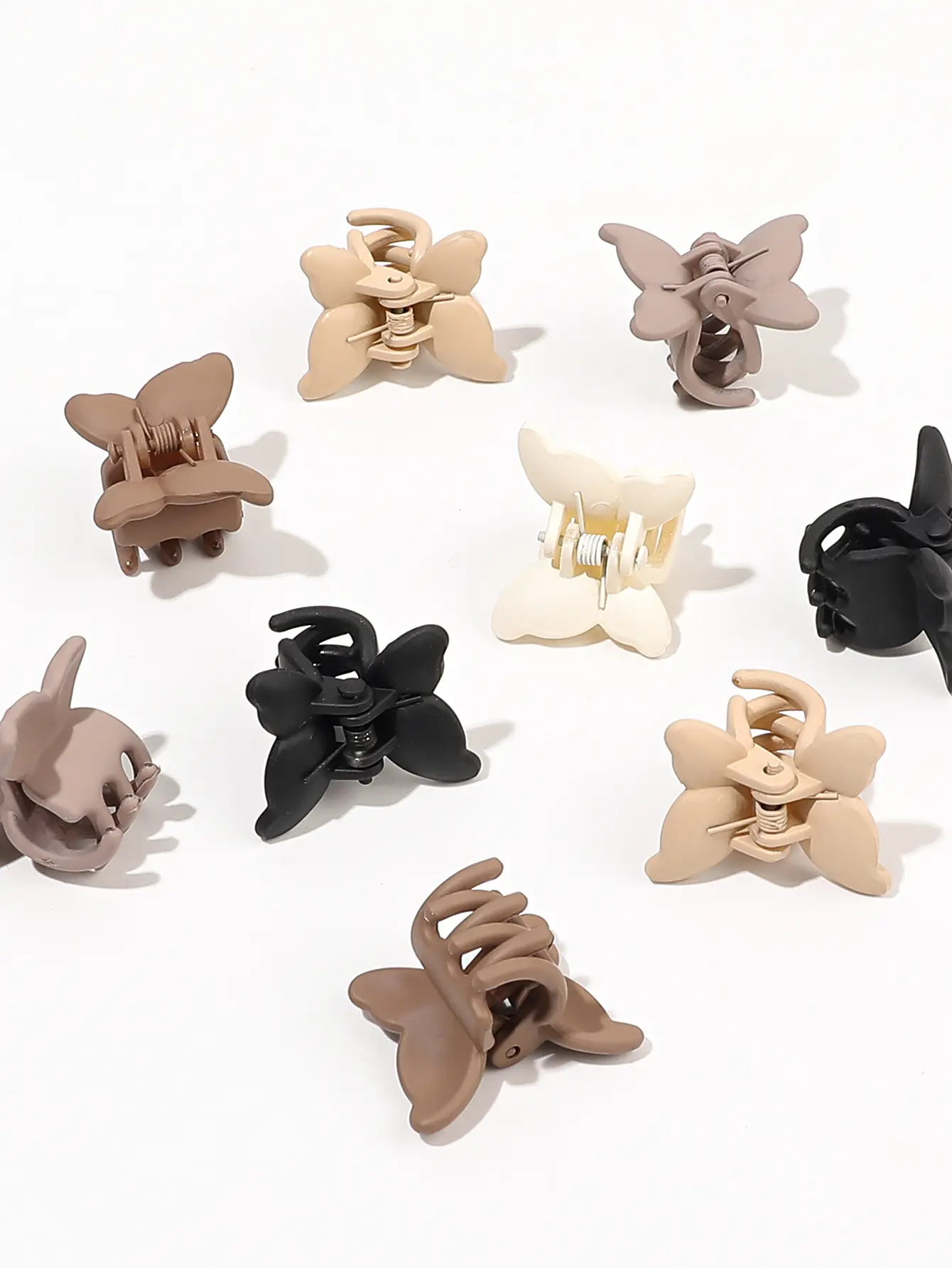 10/20/40 Pcs Butterfly Hair Clips,1 Inch Small Clips Non Slip Cute Matte Hair Claw Clip,Women Hair Jaw Clips Natural Color