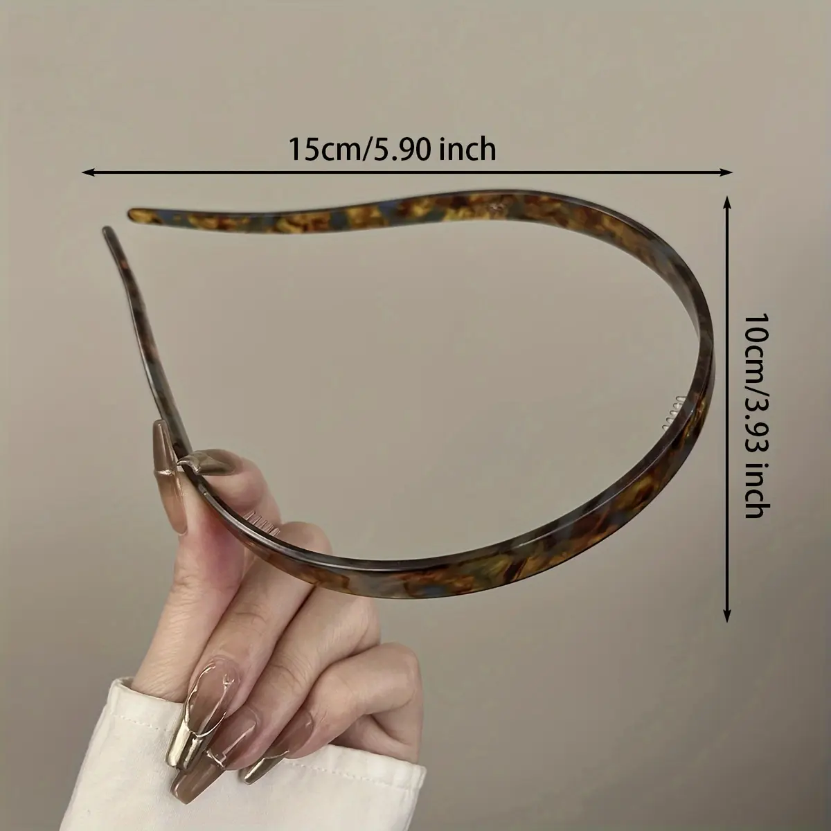 1 Ladies Non-Clamping Ear Bone Hair Accessories Acetic Acid Headband Headband High-End Hairband Girls 2024 New Summer Elegant He
