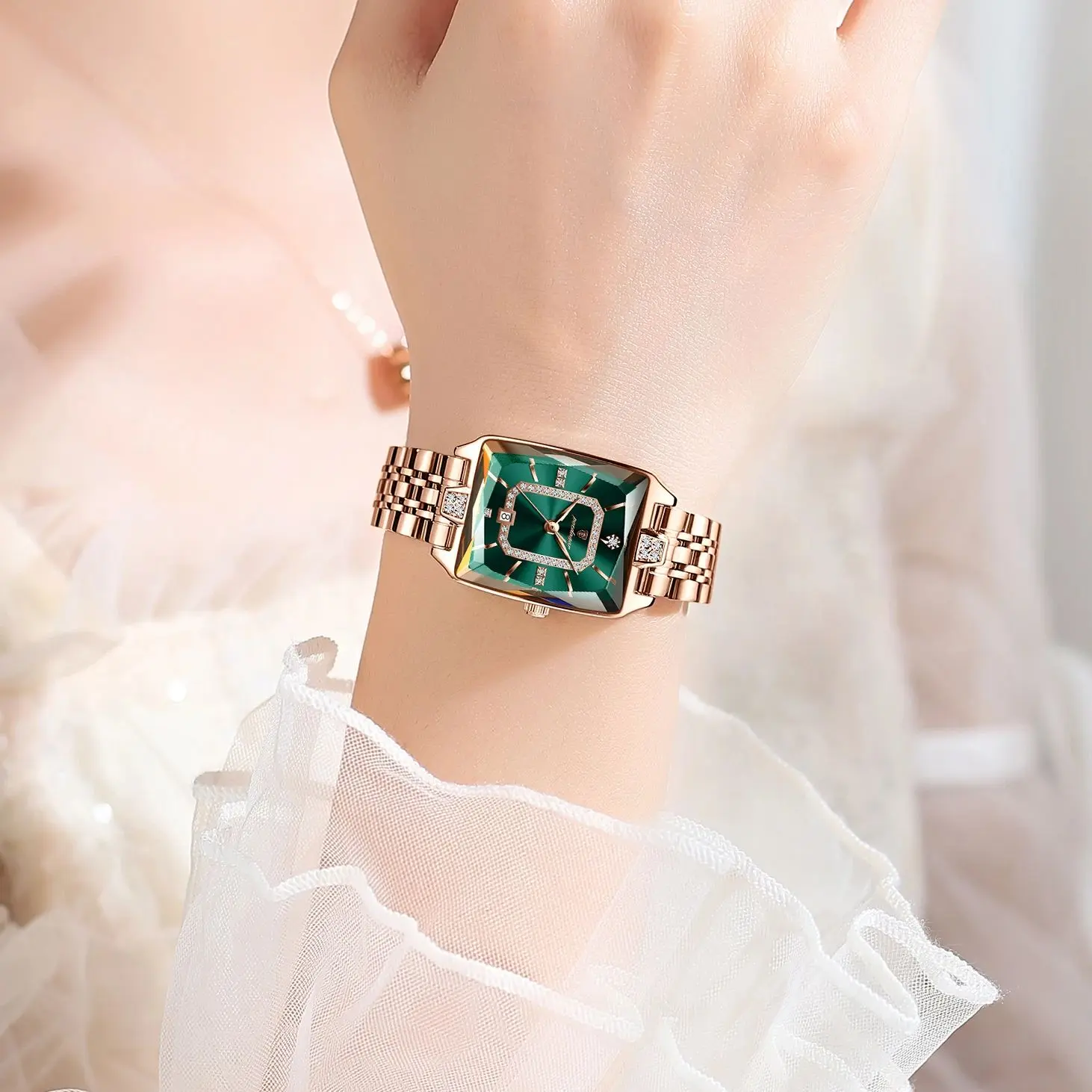 POEDAGAR Luxury Watch For Woman Waterproof Calendar High Quality Ladies Watch Stainless Steel Quartz Women's Watches Elegant+Box