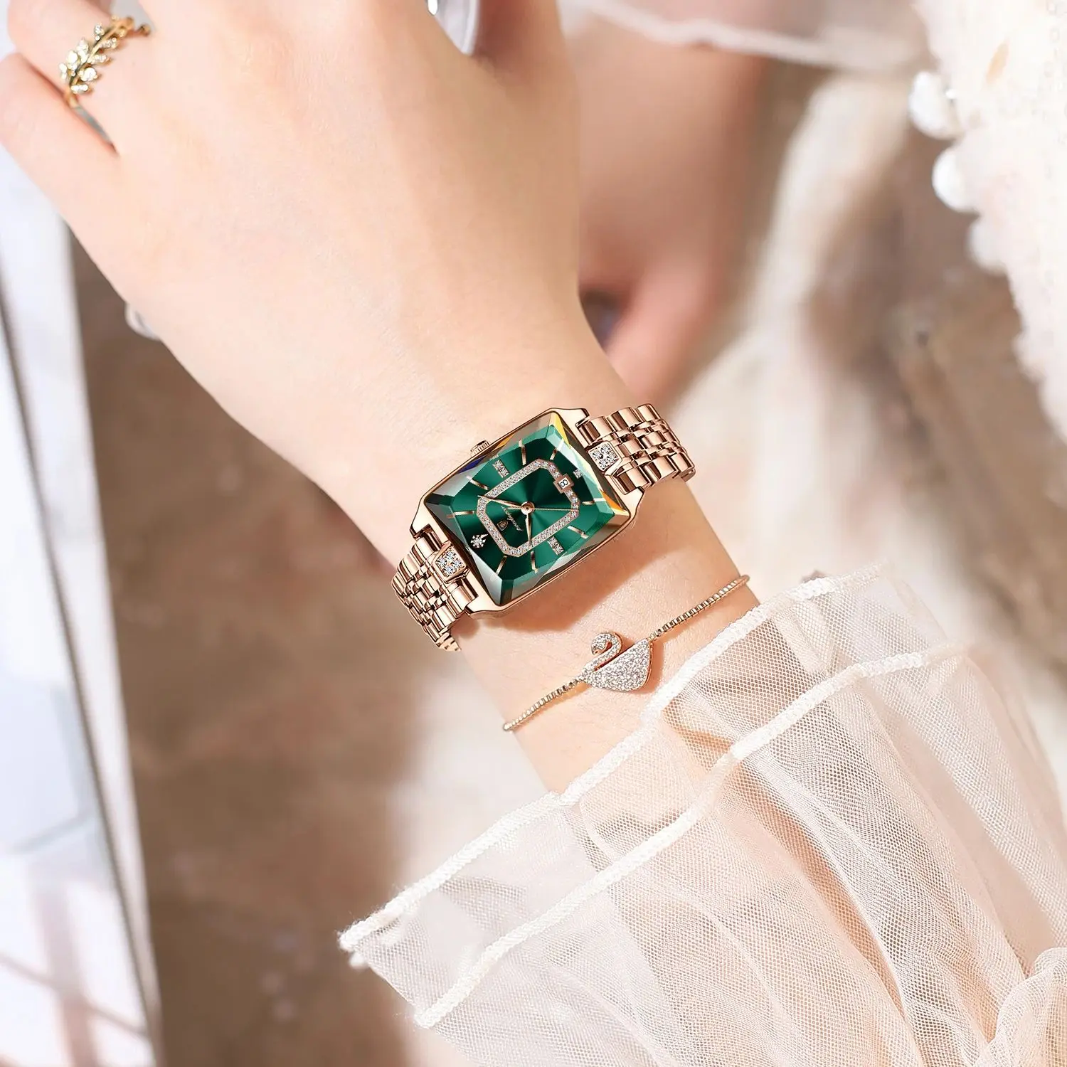 POEDAGAR Luxury Watch For Woman Waterproof Calendar High Quality Ladies Watch Stainless Steel Quartz Women's Watches Elegant+Box