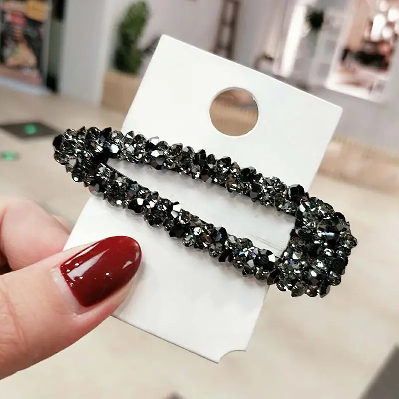 Colored Diamond Luxurious Hollow Hair Clip Hair Accessories For Women