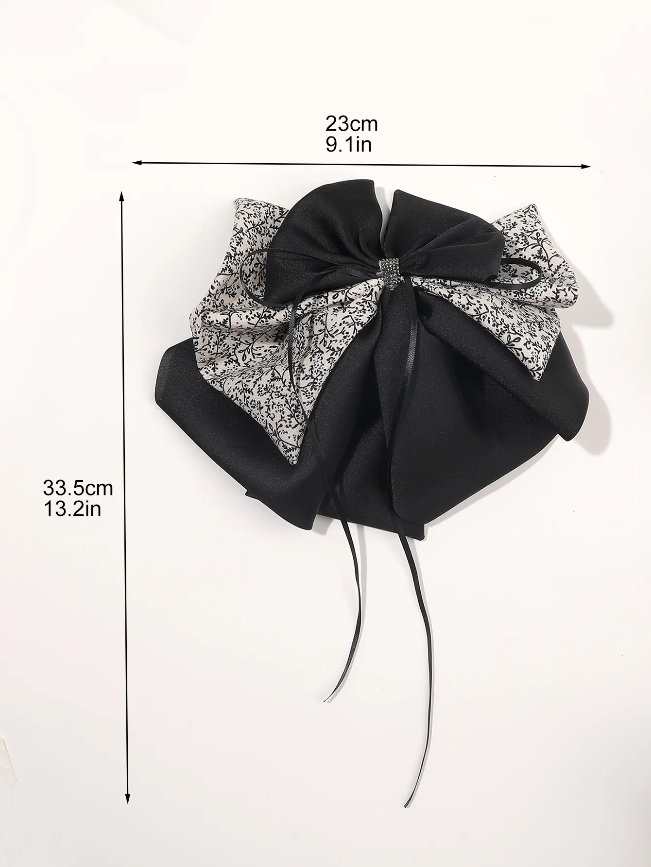 1PCS Black Large Bow Hair Claw Clips for Women Girls,Hair Barrette Clamps for Thick Thin Hair,Fashion Hair Accessories Styling